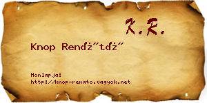 Knop Renátó névjegykártya